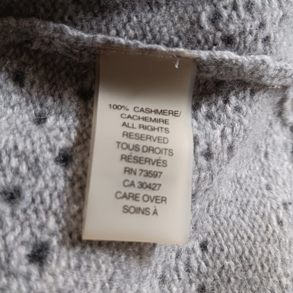 RAFFI 100% Cashmere Knit + Crochet Sweater L - Picture 5 of 5